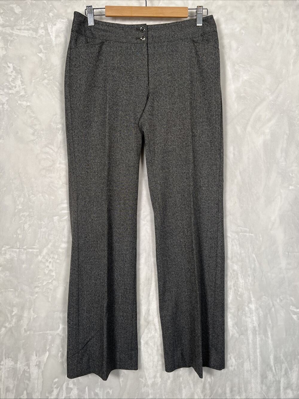 White House Black Market WHBM 8R Modern Boot Dress Pants Bow Accent